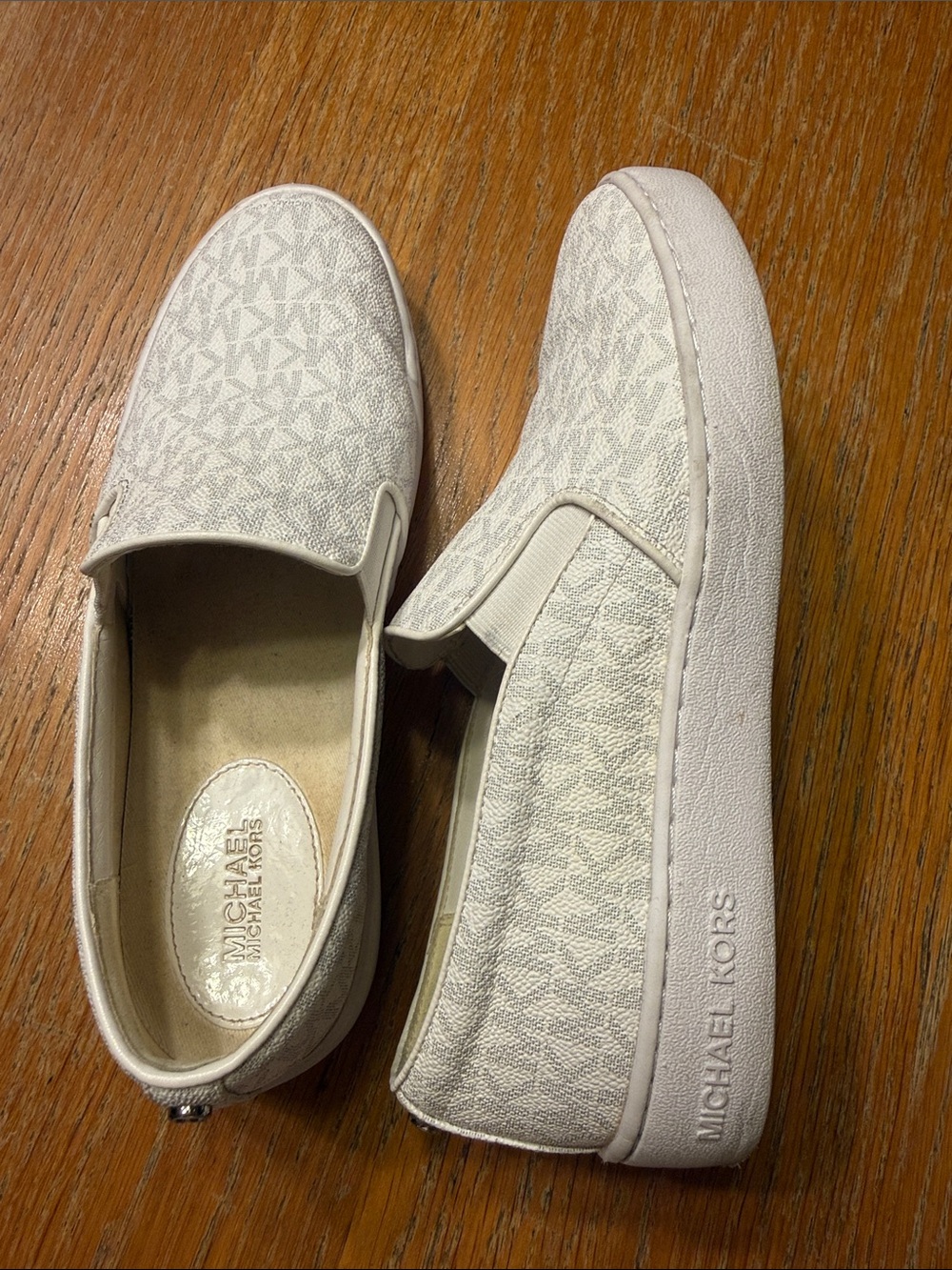 Michael Kors White Signature Slip-On Sneakers - Picture 6 of 6
